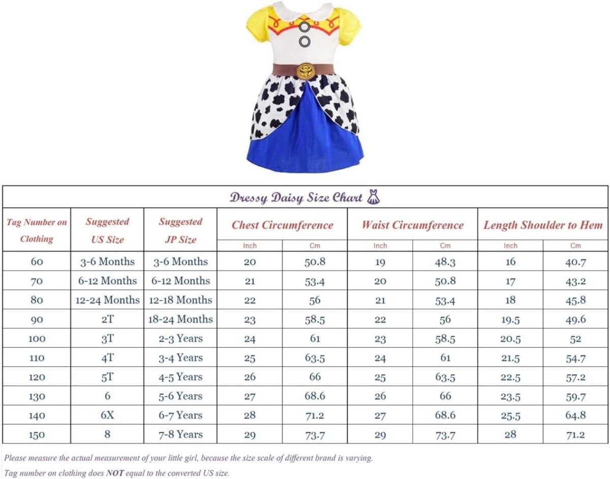⁦Dressy Daisy Princess Fancy Dress Cowgirl Halloween Party Costume for Toddler Girls⁩ - الصورة ⁦6⁩