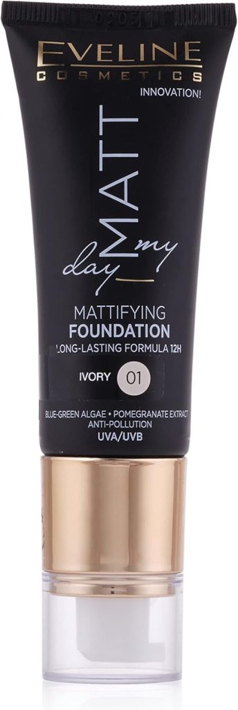Eveline Cosmetics Matt My Day Mattifying Foundation, 01 Ivory, 40 ml