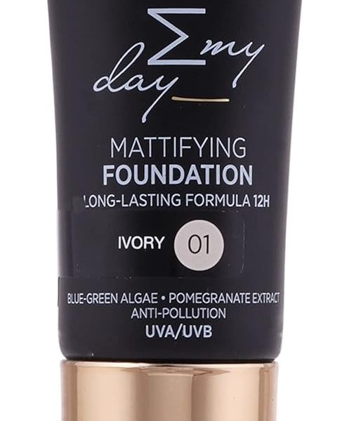 Eveline Cosmetics Matt My Day Mattifying Foundation, 01 Ivory, 40 ml