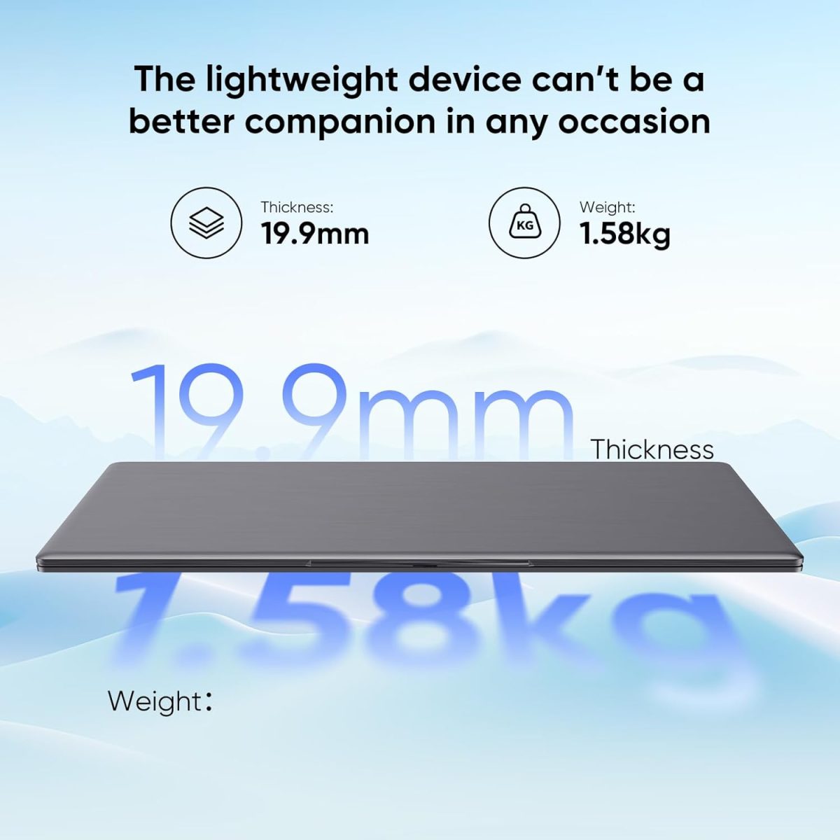 ⁦FURESTUR Laptop, 12GB LPDDR5 RAM 1TB SSD, Quad-Core N95 Processor Up to 3.4GHz, 15.6" FHD IPS Display, Office Pro Plus 2024, WiFi 5, Laptop Computer with Fingerprint for Students and Business, Gray⁩ - الصورة ⁦6⁩