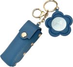 Lipstick Holder Keychain | PU Leather Lipstick Pouch,Fashion Makeup Storage Organizer for Women Girls Cosmetic Wallet