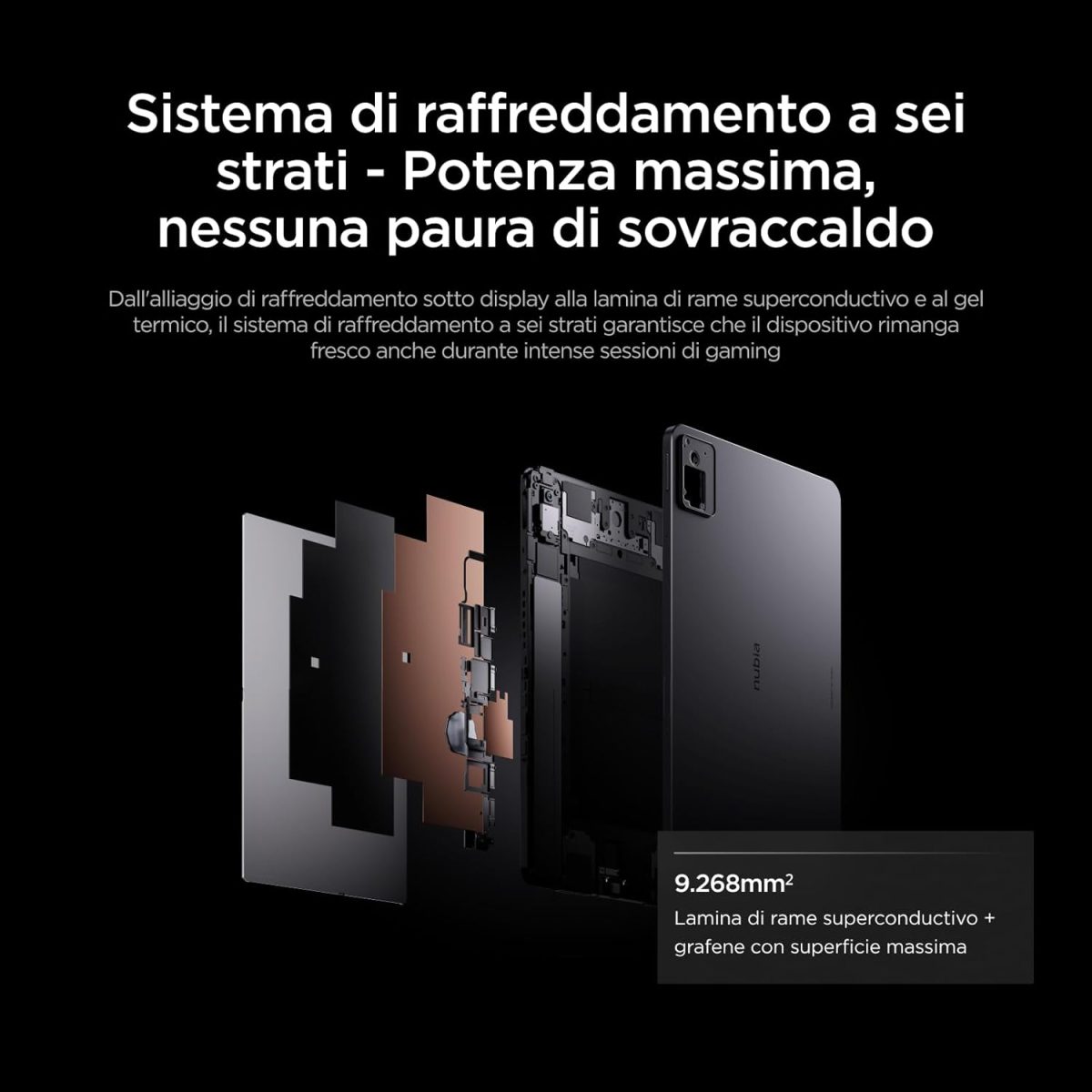 ⁦Nubia Pad Pro 16GB RaM 512GB WiFi - International Version (Black)⁩ - الصورة ⁦6⁩