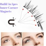 ⁦2Pair Magnetic Eyelashes Without Eyeliner, Reusable magnetic eyelash Kit, Dual False Eyelashes Natural Look, Magnetic Lashes, Best Fake Eyelashes for Beginners⁩ - الصورة ⁦4⁩