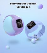 ⁦MoKo 3 Pack Silicone Replacement Bands Adjustable Smart Watch Band for Kids Compatible with Garmin Vivofit JR 3⁩ - الصورة ⁦2⁩
