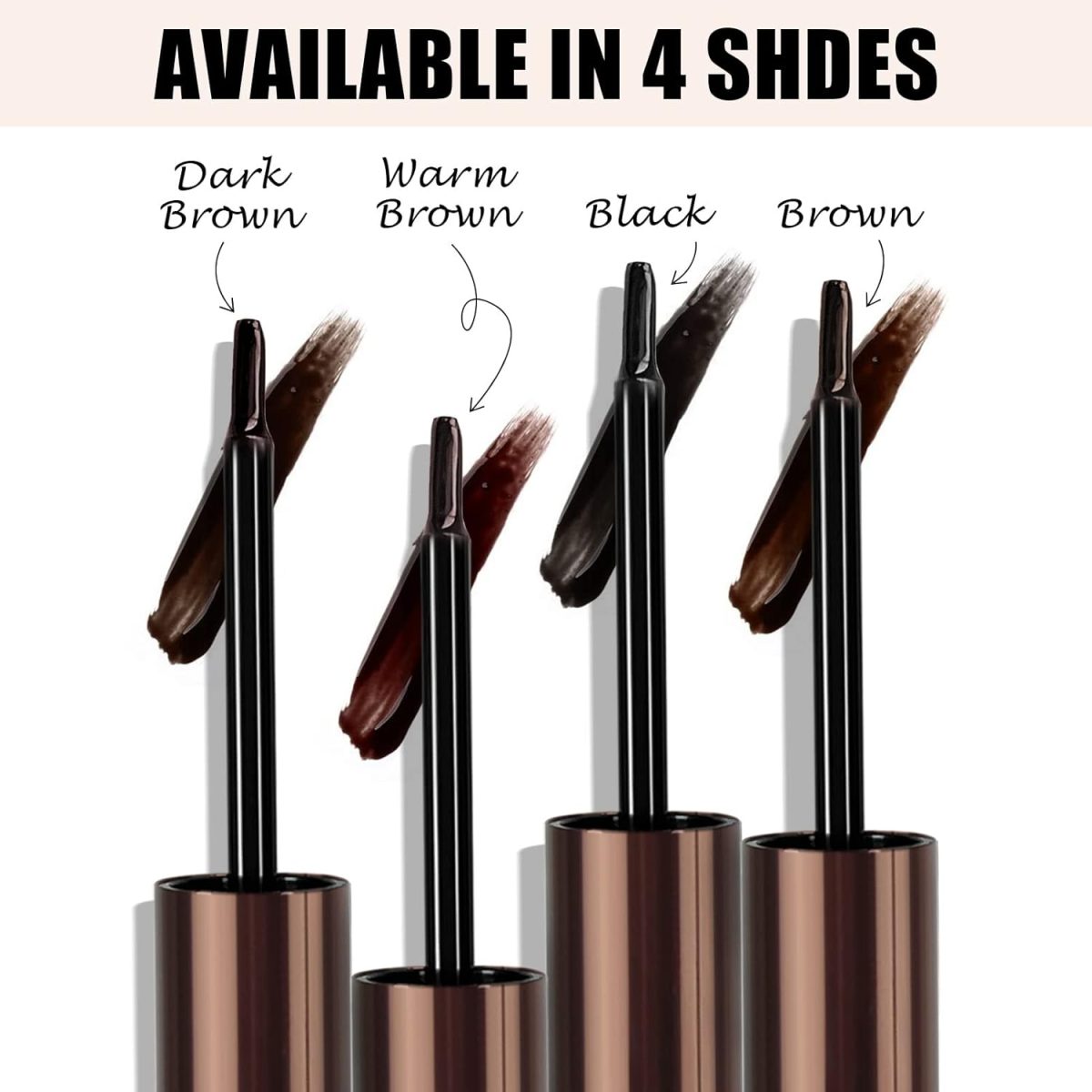 ⁦Cilrofelr Tattoo Peel Off Eyebrow Gel Tint, Semi Permanent Tattoo Brow Peel Off Tint Gel, Last Up to 3 Days, Waterproof, Transfer-proof, For Fuller & Defined Looking Brows, Dark Brown (2 Pack)⁩ - الصورة ⁦4⁩