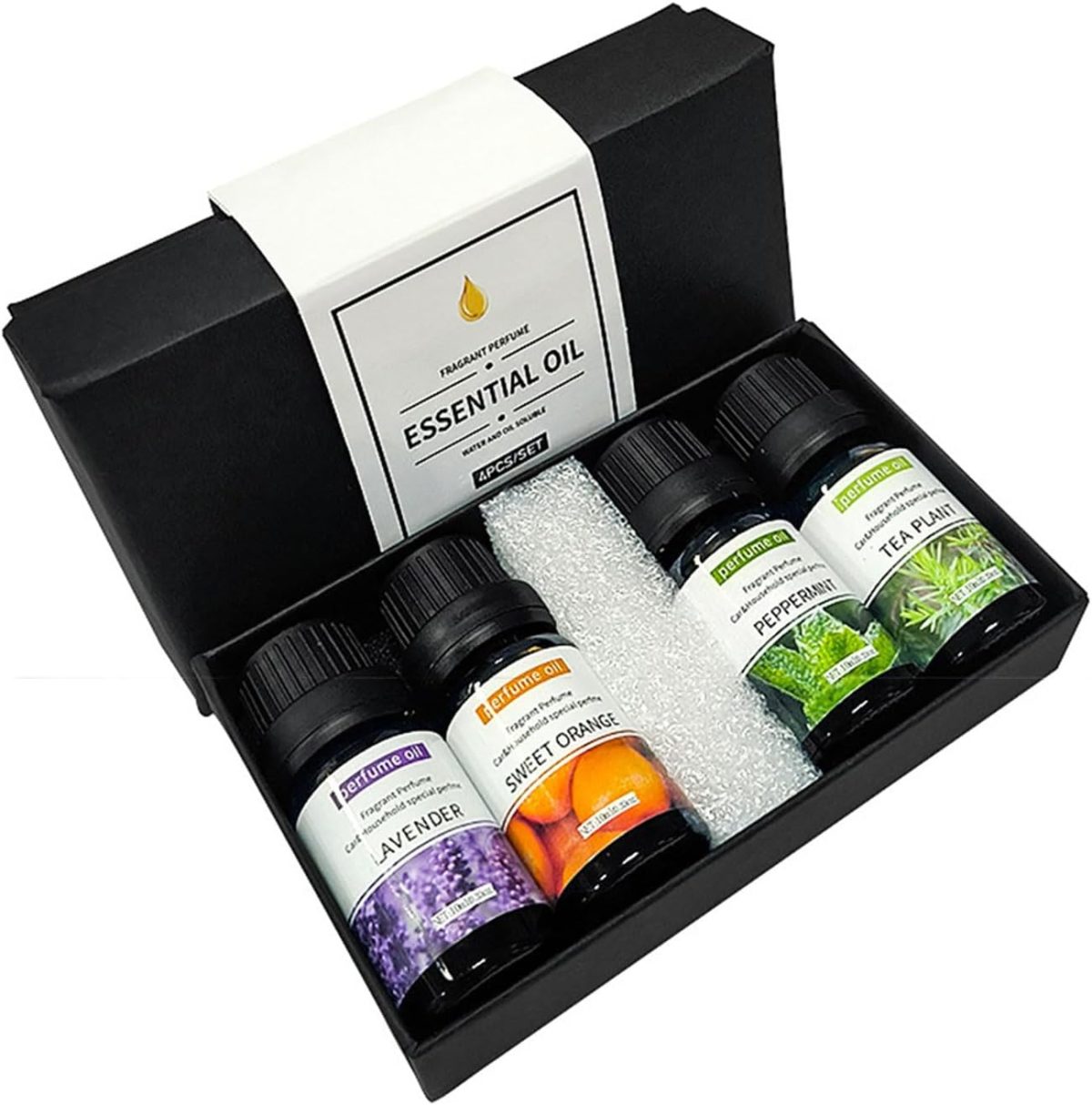 ⁦ECVV 4pcs Essential Oil Set 10ml Each Bottle For Humidifier Oil Fragrance Diffuser Home Fragrance Refill Oils Gift Set⁩ - الصورة ⁦5⁩