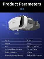 ⁦Azonee VR Headset Phone Within 4.7-7.2inch Display Screen Universal Virtual Reality Goggles Soft Comfortable Updated 3D Glasses Compatible for iPhone Android Wearable VR Set for Kids Adults⁩ - الصورة ⁦7⁩