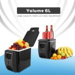 ⁦QBNZAXC Mini fridge Car Refrigerator 6L Freezer Two Type Electrical Cooler Heater for Travel Hiking Camping Outdoor Dual-use Icebox Auto Fridge⁩ - الصورة ⁦4⁩