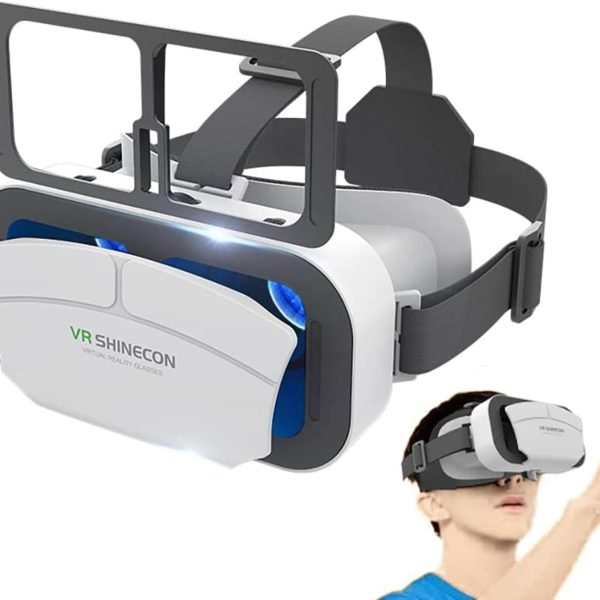 Azonee VR Headset Phone Within 4.7-7.2inch Display Screen Universal Virtual Reality Goggles Soft Comfortable Updated 3D Glasses Compatible for iPhone Android Wearable VR Set for Kids Adults