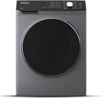 HITACHI – 9kg Front Load Washing Machine – Steam Wash, Stain Removal, 16 Programs, 5 Star Energy Rating – Inverter Motor, Anti-Wrinkle, Touch LED Panel – Silver