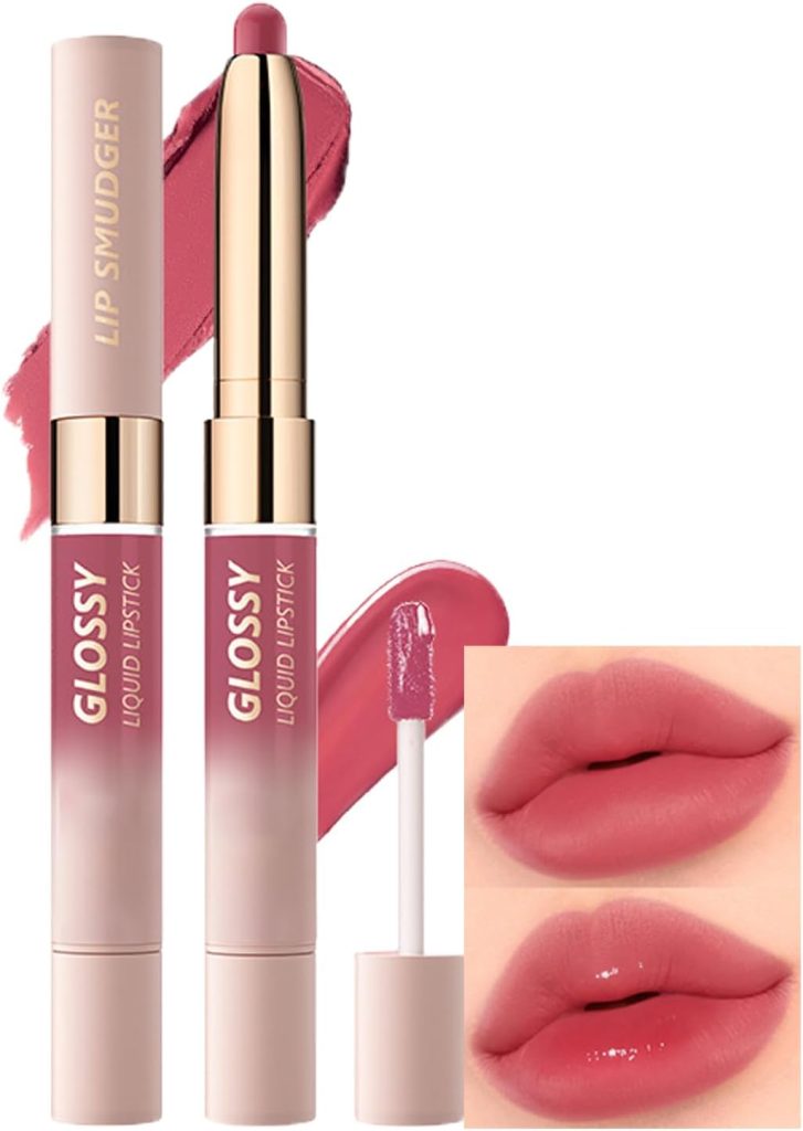 2-IN-1 Lip Liner and Lip Stain High Pigmented Lip Liner And Lip Stian Set, Long Lasting Waterproof Velvet Lip Tint, Well-Defined Lipliner Moisturize And Plump, Non-Stick Cup