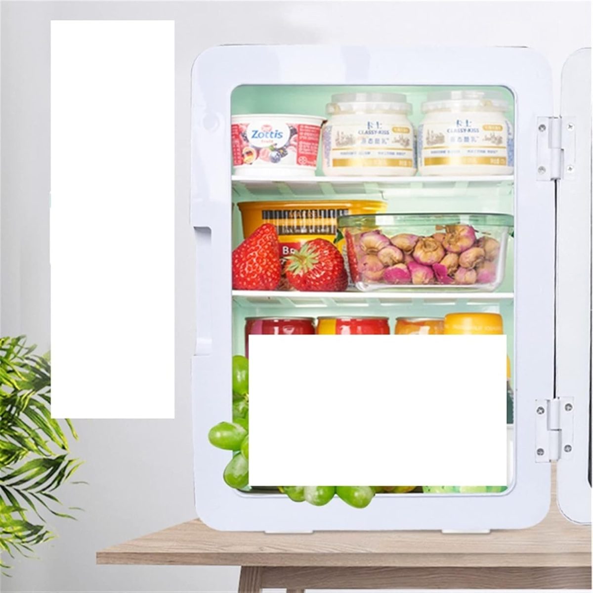 ⁦QBNZAXC Mini fridge 10L Refrigerator Mini Fridges Portable Drinks Cooler For Food Drink Home Dual Use Outdoor Picnic⁩ - الصورة ⁦2⁩