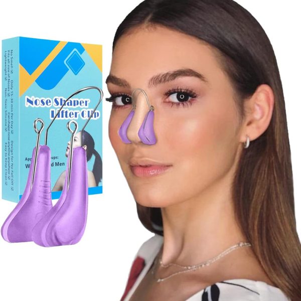 Quecc Nose Shaper Clip, Pain-Free Nose Bridge Straightener Corrector, Soft Silicone Nose Slimmer Rhinoplasty Device Nose Up Lifting Clip Beauty Tool(Unisex)
