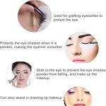⁦Joyzzz Eyeshadow Shields, 100 PCS Makeup Tape Supplies, Eyeshadow Stencil for Prevent Makeup Residue, Eyeshadow Gel Pad Patches Eyeshadow Stencils for Prevent Eyelash Extensions, Tinting⁩ - الصورة ⁦2⁩