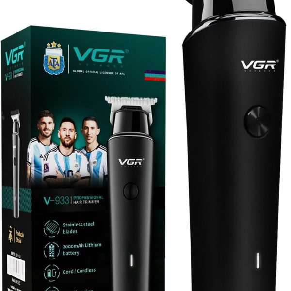 VGR V-933 Professional Corded & Cordless Hair Trimmer Runtime:500 minutes (Black)