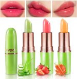 BINGBRUSH Peach Color Changing Lipstick Queen,Moisturizer Long Lasting Lip Care Lip Balm Magic Lip Gloss (3pc-01#Avocado+02#Strawberry+09#Peach, 3 Count (Pack of 1))