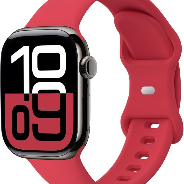 Distore Bands Compatible with Apple Watch 38mm 40mm 41mm 42mm 44mm 45mm 49mm, Soft Silicone Replacement Sport Accessory Strap Wristband for iWatch Series Ultra/Ultra 2 9/8/7/6/5/4/3/2/1 SE Women Men