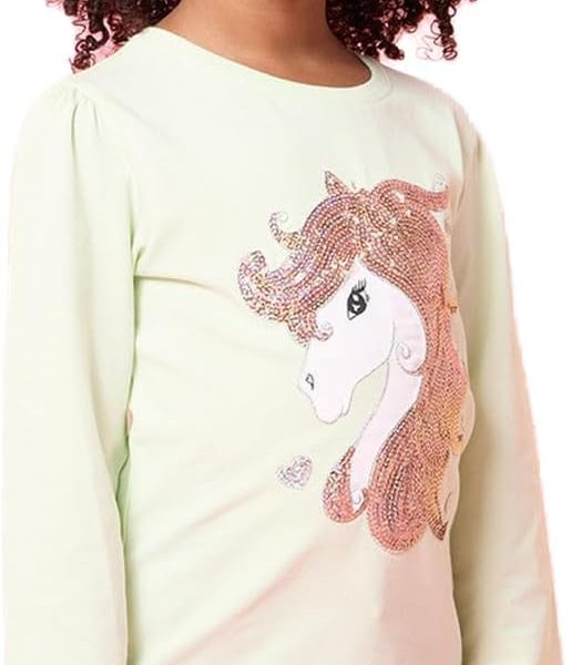 REDTAG Girls Pony Embellished T-Shirt