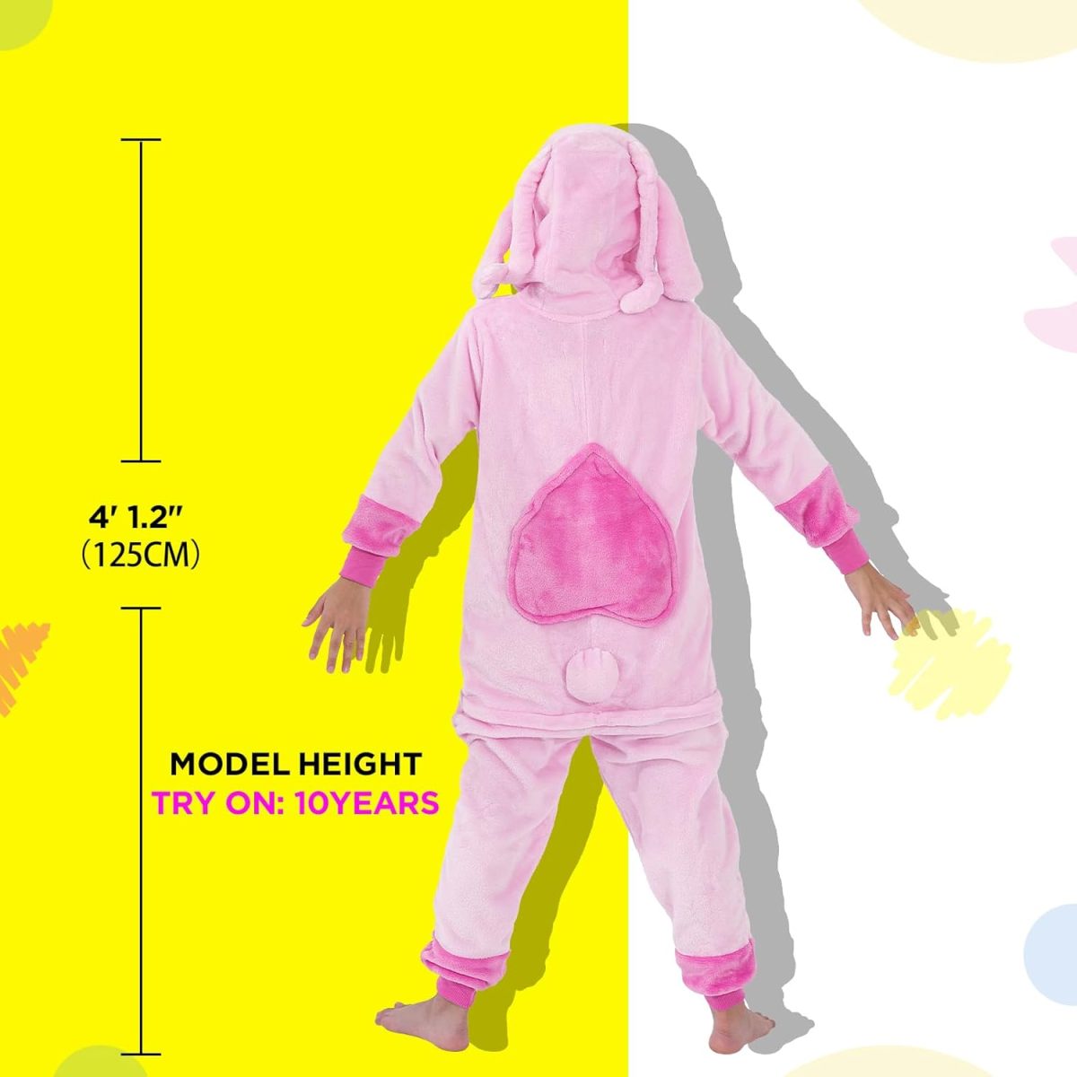 ⁦Yemnut Halloween Christmas Unisex Kids Flannel Cosplay Onesie Costume Outfit Suit for Girls and Boys⁩ - الصورة ⁦7⁩
