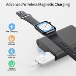 ⁦Excefore Portable Apple Watch Charger，iWatch Wireless Charger with USB C Fast Charging Magnetic Travel Charger for Apple Watch Series 8 7 SE 6 5 4 3 2⁩ - الصورة ⁦3⁩