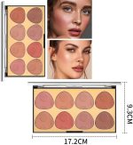 ⁦SYOSI 8 Colors Pearl Light Slightly Drunk Powder Blusher Powder Brighten Matte Powder Blusher Plate⁩ - الصورة ⁦5⁩