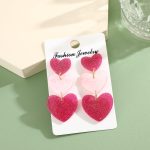 ⁦Shining Diva Fashion Latest Stylish Western Earrings for Women Girls (15843er) (Pink)⁩ - الصورة ⁦6⁩