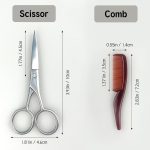 ⁦Beard Scissors for Men, Stainless Steel Moustache & Eyebrow Scissors with Comb, Multi-Function Grooming Kit with Storage Bag for Beard, Eyebrows & Moustache⁩ - الصورة ⁦7⁩