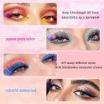 ⁦Colored Lash Clusters 6 Mix Colors DIY Lash Extension Kit 14mm 16mm Individual Lashes Cluster Kit with Lash Bond and Seal Glue, with Lash Bond and Seal and Lash Tweezers (Colored Lash Clusters Kit)⁩ - الصورة ⁦6⁩