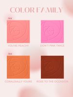 ⁦SHEGLAM Love Dive Tender Heart Powder Face Blush High Pigmented Long Lasting Matte Finish Blush - Don't Pink Twice⁩ - الصورة ⁦5⁩