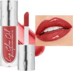 Korean Style Lip Oil Gloss, Ultra-Shiny Clear Lipstick Gloss Crystal Jelly Moisturizing Lip Oil,Fashion Lipstick Makeup Care Lipstick for Girls and Women(#01)