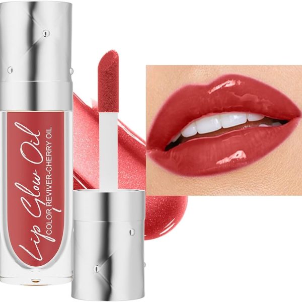 Korean Style Lip Oil Gloss, Ultra-Shiny Clear Lipstick Gloss Crystal Jelly Moisturizing Lip Oil,Fashion Lipstick Makeup Care Lipstick for Girls and Women(#01)
