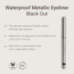 ⁦Sandstone Scandinavia Black Hypoallergenic Eyeliner Waterproof - Unscented Metallic Black Eye liner - Vegan & Cruelty Free Eye Pencil - Colored Eyeliners for Sensitive Eyes - Black Eyeliner Pencils⁩ - الصورة ⁦2⁩