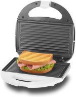 ⁦JANO ALSAIF 750W Electric Sandwich Maker With Grill Plate, Stainless Steel, Easy Clean With Non-Stick & Removable Plates, White, JN05302 2 Years warranty⁩ - الصورة ⁦3⁩