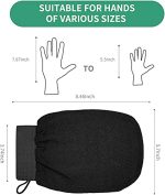 ⁦KASTWAVE Exfoliating Gloves 2 Pcs, SPA Exfoliator Scrub for Bath Shower Exfoliation Mitt, Body Scrubber Exfoliator, Dead Skin Remover Mitt for Women Men, Brush Sponge Loofah, for Face Leg⁩ - الصورة ⁦2⁩