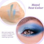 ⁦Azonee Matte Shimmer Eyeshadow Palette, 4-Color Pigmented & Blendable Eyeshadow for Bold & Glamorous Eye Makeup, Long-Lasting, Travel-Friendly, Ocean Blue, Glacier Blue⁩ - الصورة ⁦3⁩
