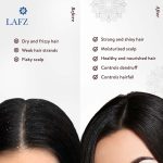 ⁦Lafz 10-In-1 Advanced Hair Oil. A Blend Of 10 Magical Oils. Made With 98% Natural Oils. Reduces Hair Fall, Breakage. Stronger Roots. Controls Dandruff. Adds Lustre & Reduces Split Ends. 100 Ml⁩ - الصورة ⁦5⁩