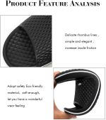 ⁦FUNKYMONKEY Mens Bathroom Shower Slippers Indoor Home Beach Non Slip Sandal⁩ - الصورة ⁦3⁩