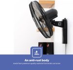 ⁦Geepas 16-Inch Table Fan | 3 Speed Settings With Oscillating/Rotating And Static Feature | Electric Wall Mount Cooling Fan For Home, Green House, Work Room Or Office Use | 2 Year Warranty⁩ - الصورة ⁦3⁩
