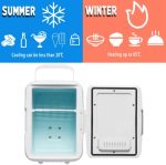 ⁦QBNZAXC Mini fridge 4L Electric Portable Mini Fridge Refrigerator Cooler Freezer Car Home⁩ - الصورة ⁦4⁩