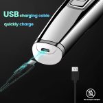 ⁦KEMEI Trimmer Cordless Hair Clipper for Men Professional Electric Beard Trimmers Barber Hair Cuttings Kit, Zero Gapped T Blade Detailers Trimmers for Men, KM-5027⁩ - الصورة ⁦4⁩