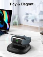 ⁦LVFAN for Fitbit Charge 6/Charge 5/Luxe Charger, Charging Cable Replacement Accessories with Reset Button, Smart Watch Fast Charging Station, Magnetic Charger Stand Dock for Fitbit Charge 6/5&Luxe⁩ - الصورة ⁦7⁩