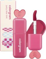 COLORGRAM Juicy Blur Tint 08 Cooling Strawberry | Daily Semi-Matte, Semi-Glossy, Long-Lasting Lip Stain, Moisturizing, Buildable & Blendable, highly Pigmented (0.12 Fl. Oz.)