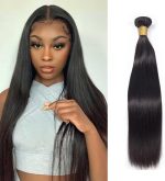 Human Hair Bundles 12A Brazilian Straight Human Hair Bundles 100% Unprocessed Virgin Weave one Bundles Human Hair Double Weft Hair Bundles Natural Color 20 Inch