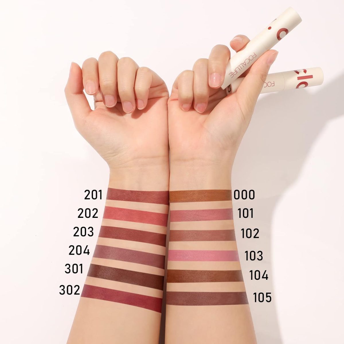 ⁦FOCALLURE Velvet Matte Liquid Lipstick, Satin-Finish Full Coverage Lip Color, High Pigmented Lip Stain for Cheeks and Lips Tint, Smooth Soft Lip Makeup, Lightweight, Quick-Drying, Milk Tea⁩ - الصورة ⁦9⁩