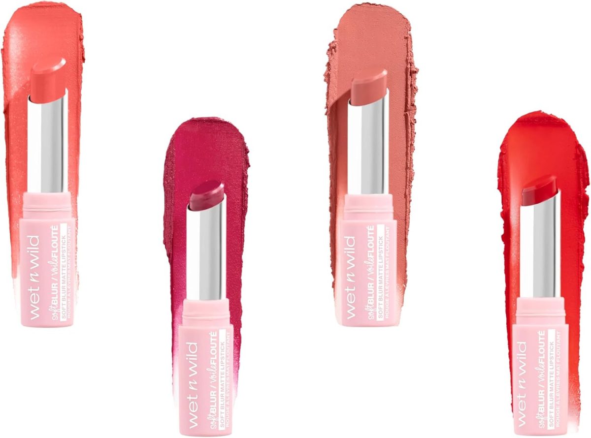 ⁦Wet n Wild Cloud Pout Soft Blur Matte Lipstick, Matte Lipstick with Non-Drying and Long-Lasting Formula, Lightweight and Moisturizing, Nude for Love⁩ - الصورة ⁦7⁩