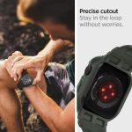 ⁦Spigen Rugged Armor PRO designed for Apple Watch Band with Case for Series 9/8/7 (45mm) and Series SE2/6/SE/5/4 (44mm) - Military Green⁩ - الصورة ⁦7⁩