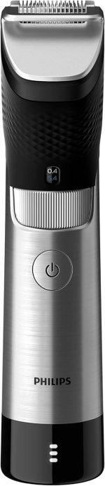 ⁦Philips Series 9000 beard trimmer with SteelPrecision technology including beard comb attachment and travel case (model BT9810/15)⁩ - الصورة ⁦2⁩