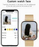 ⁦Arabest Smart Watch for Men Women, 1.69" Fitness Pedometer Heart Rate Sleep Monitoring, for Android and iOS Phones, IP67 Waterproof Fitness Tracker Watch, Bluetooth Call, Touch Screen Smart Bracelet⁩ - الصورة ⁦6⁩
