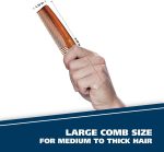 ⁦Wahl Beard, Mustache, & Hair Styling Comb for Men's Grooming - Handcrafted & Hand Cut with Cellulose Acetate - Smooth, Rounded Tapered Teeth - Model 3328⁩ - الصورة ⁦5⁩