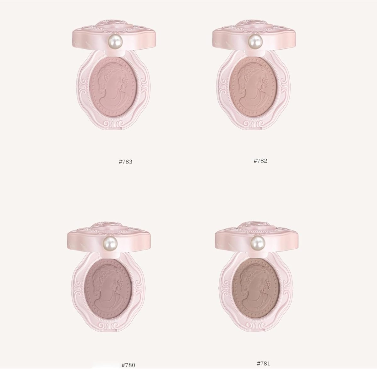 ⁦Colorrose Embossed Blush Monochrome Natural Nude Makeup White Dry Rose Embossed Blush (#782 Apricot)⁩ - الصورة ⁦2⁩